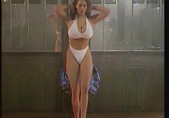 Blonde Russian in pink underwear threesome sex movies sucking a man's penis and rub on sore with large breasts
